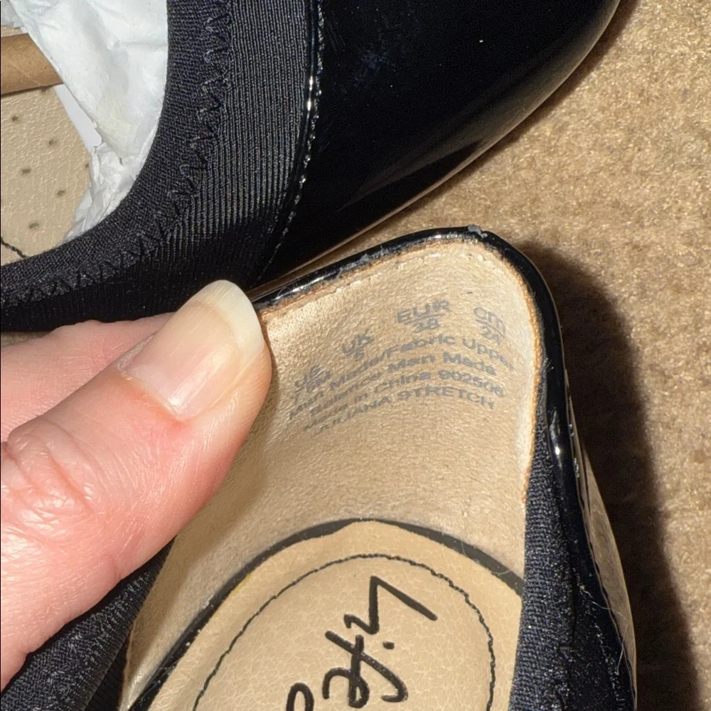 Life Stride Juliana Stretch Black Patent Wedges Size 7.5 New in Box - Picture 10 of 14